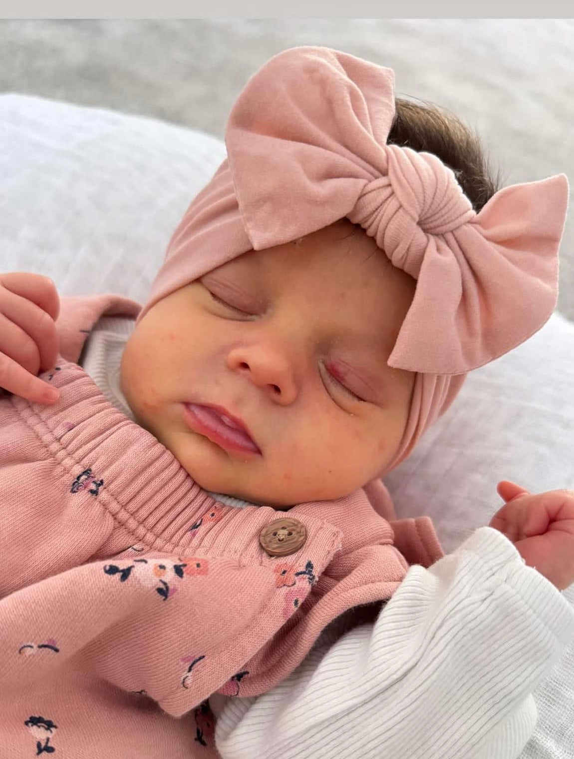 Classic bow headband - Dusky pink