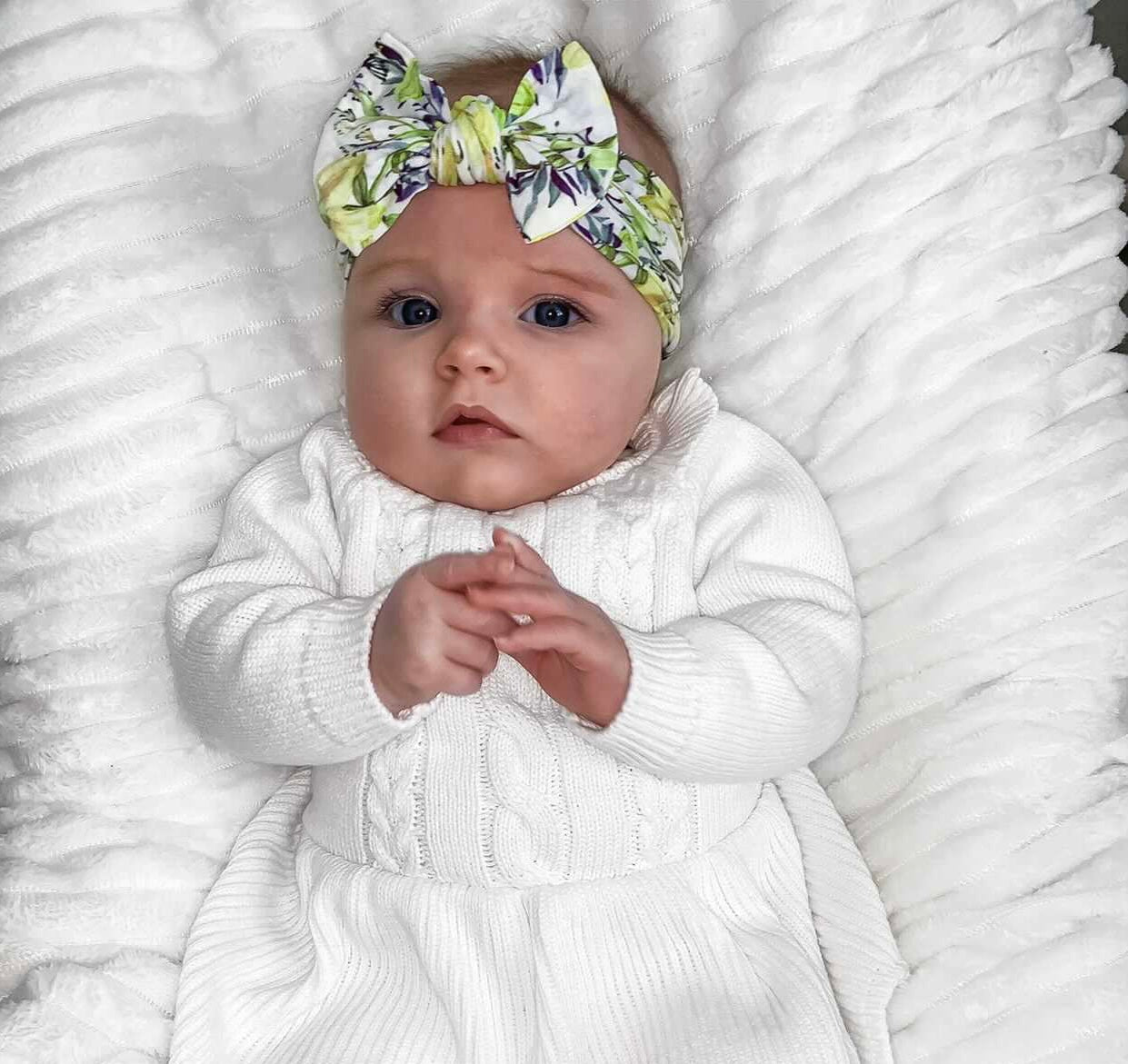 Flora floral bow headband