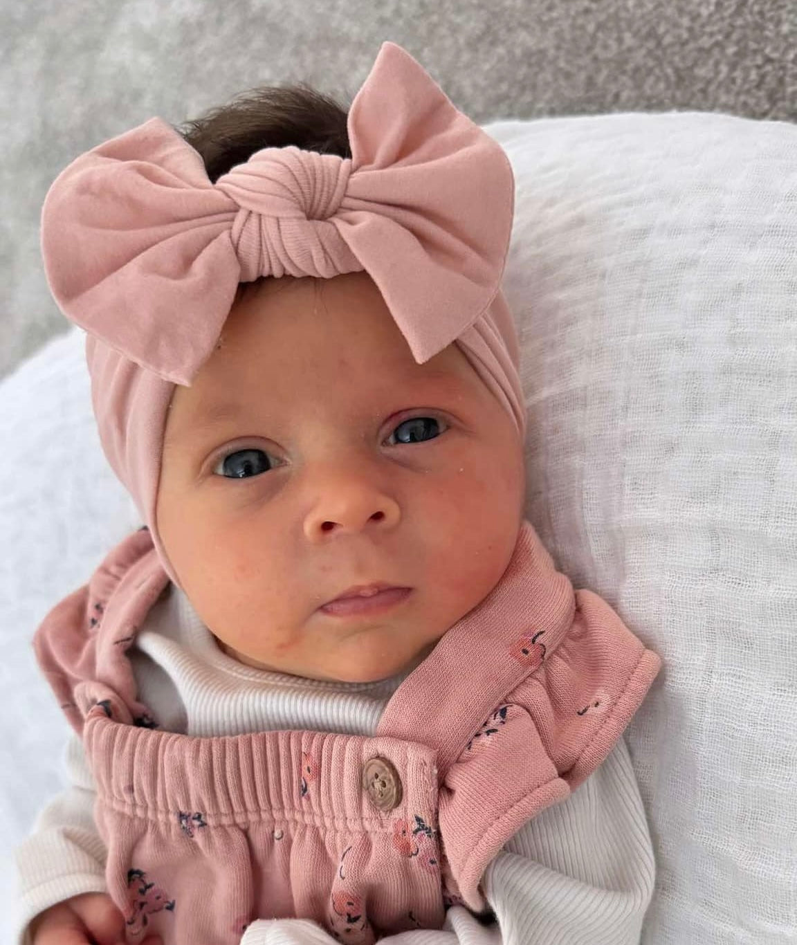 Classic bow headband - Dusky pink