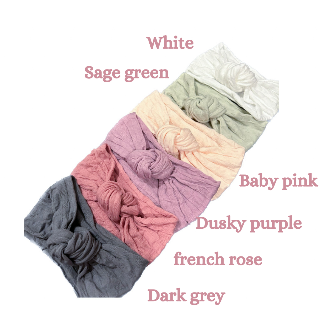 Knotted style bow headbands