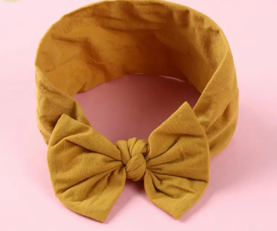 Classic bow headband - Mustard