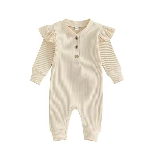 Cream frill romper