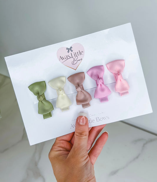 My first bow clip set - Pastel
