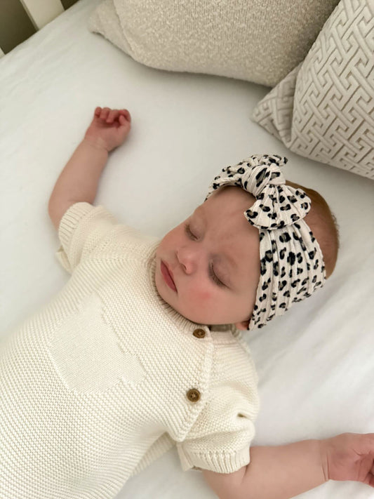 Classic bow headband - Leopard print