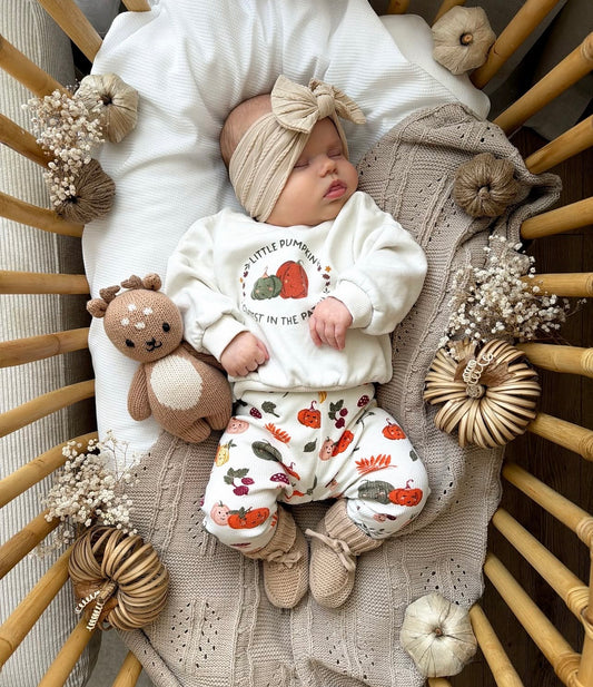 Cable knit bow headband - beige