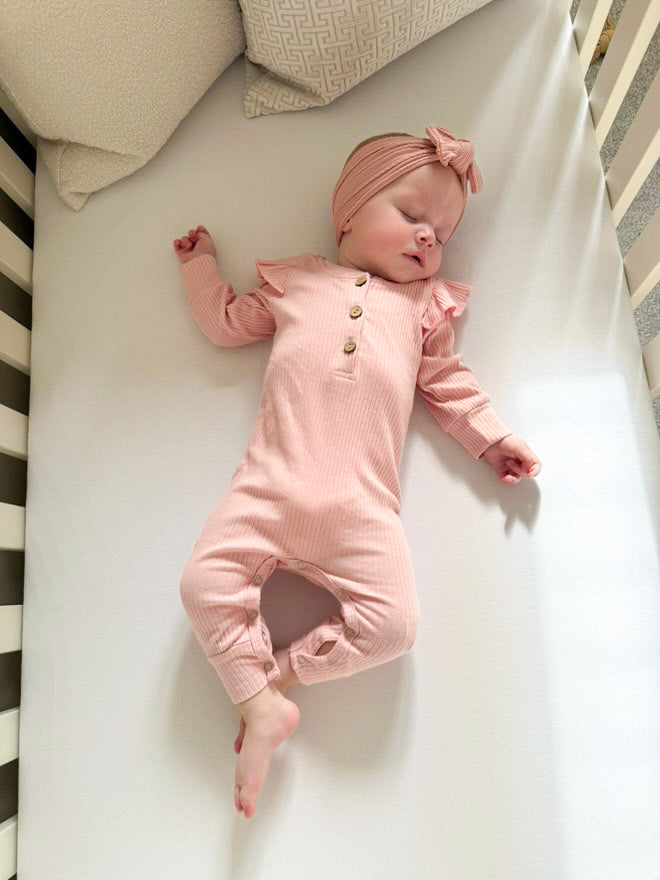 Dolly pink frill romper