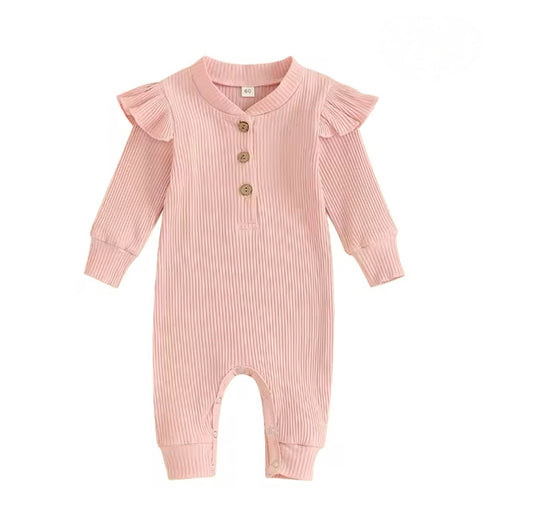 Dolly pink frill romper