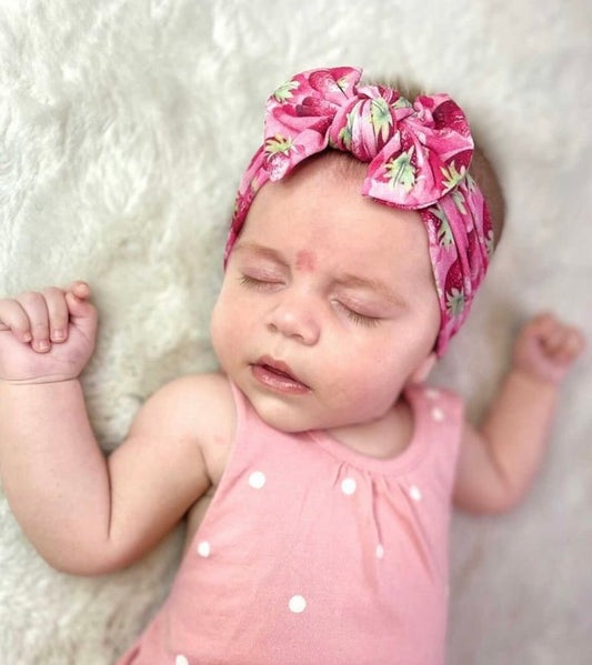 Classic bow headband - Strawberry