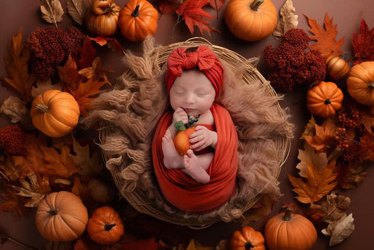 Cable knit bow headband - Burnt orange