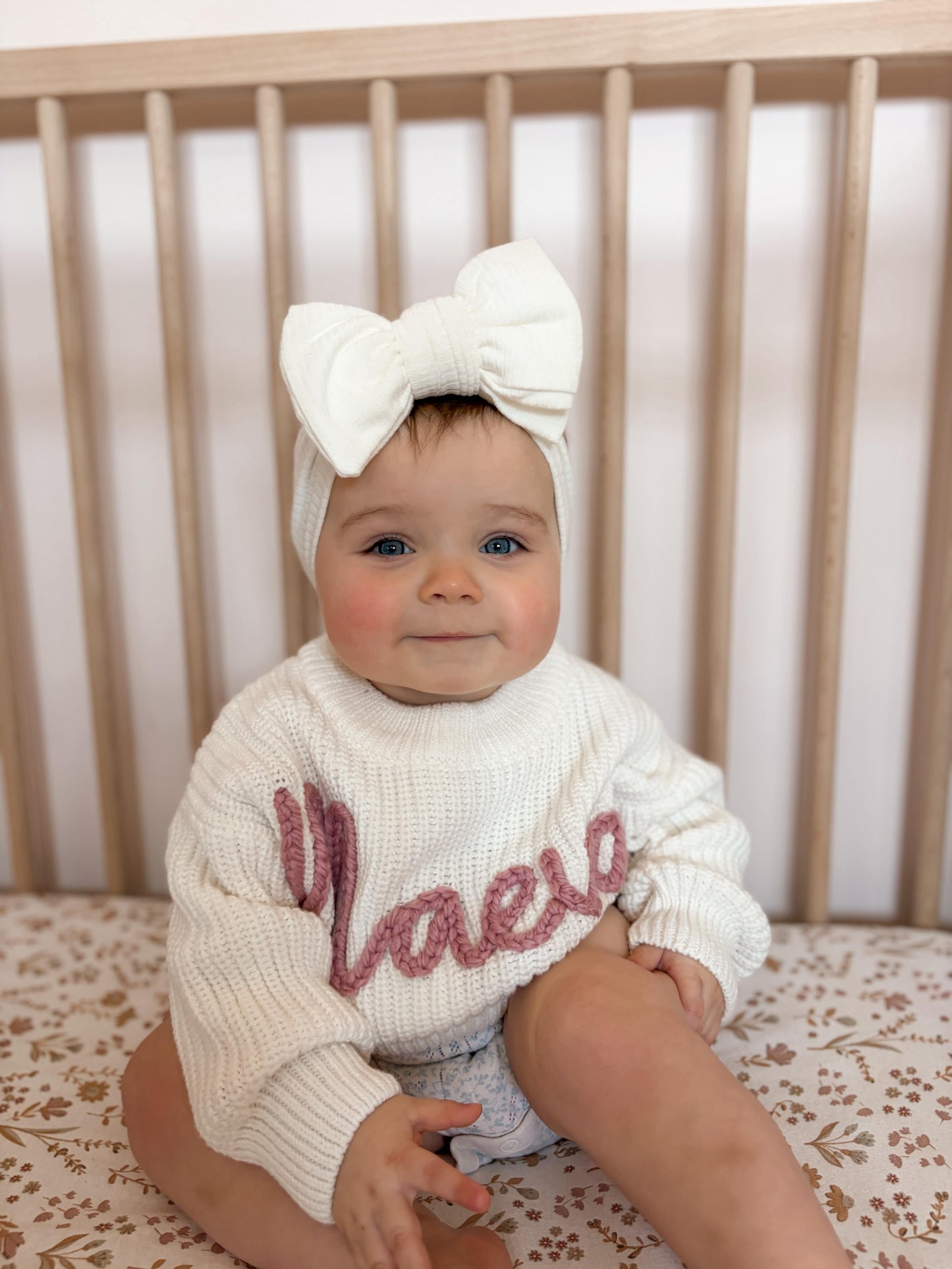 Oversized luxury chunky bow headband- White